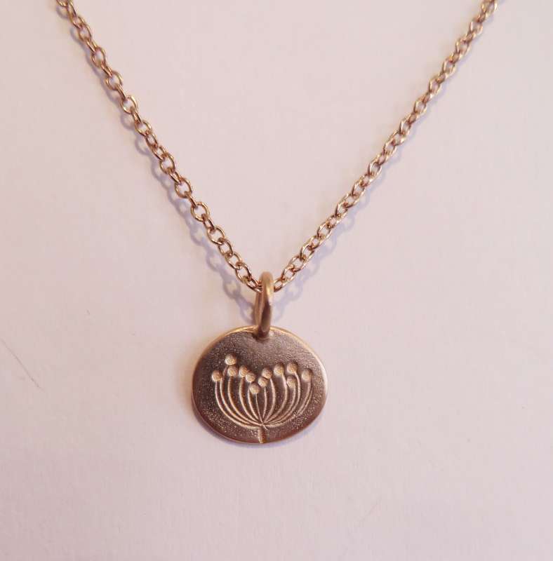 18ct rose gold vermeil season necklace